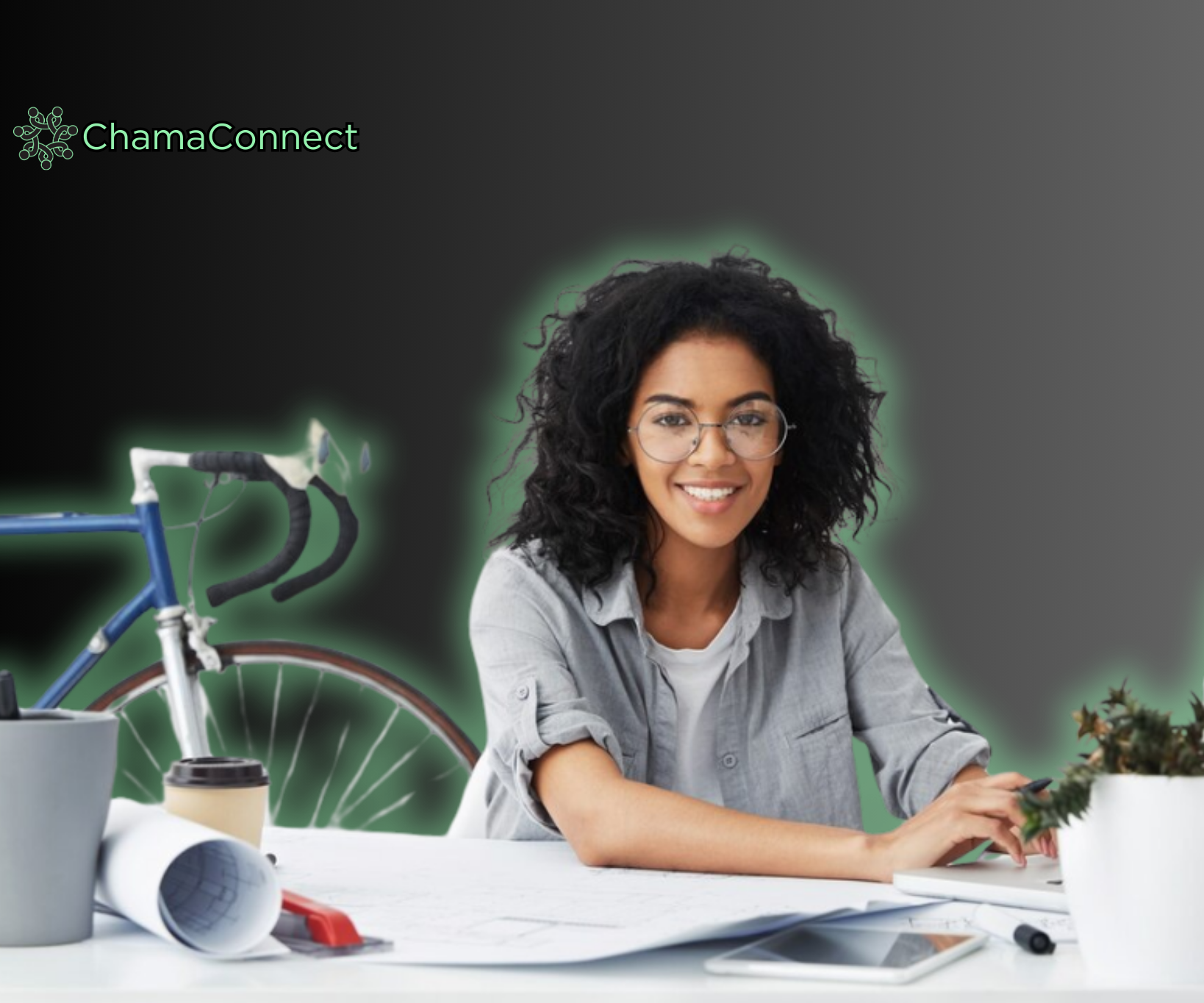 Fintech blockchain illustration